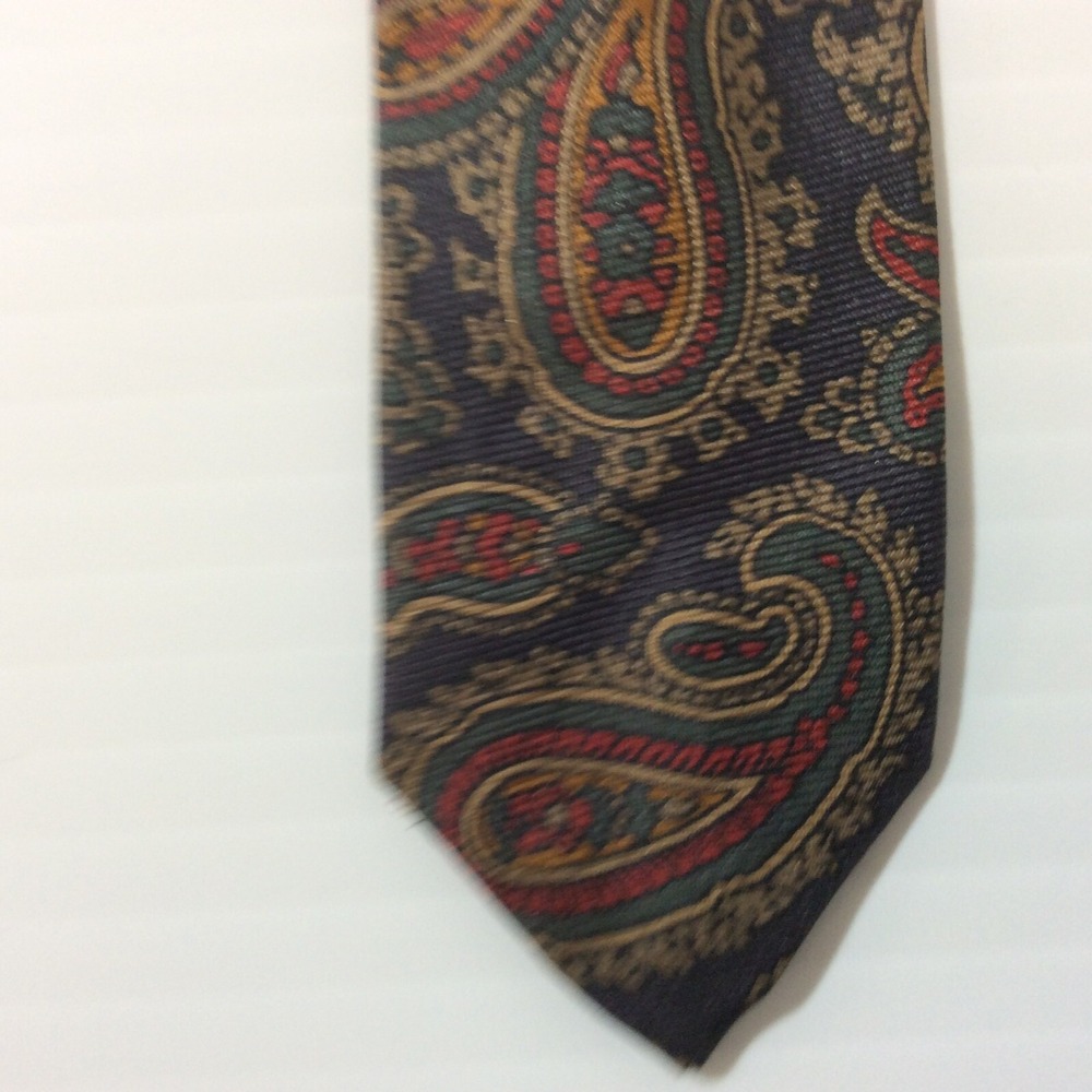 Hathaway MENS TIE NECKTIE 3.5  in  USA All Silk Black Brown Burgundy Blue Gold - Picture 10 of 12